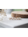 hair clip Inès white pearls and silver rhinestones