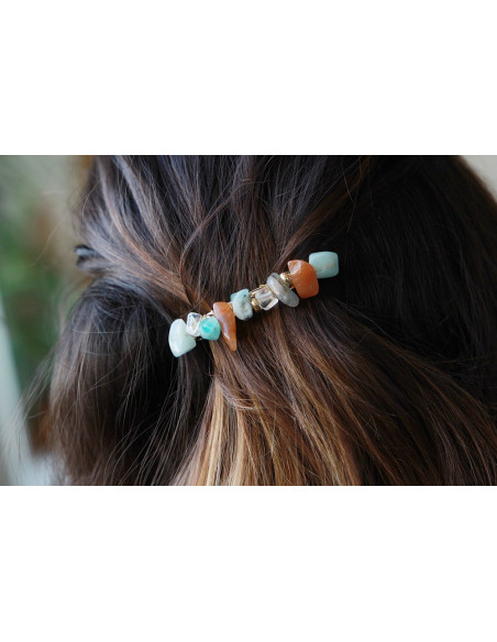 Barrette Iris Pierres Bleues