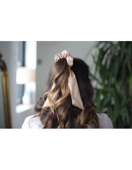 scrunchie Ruban Lizy Beige