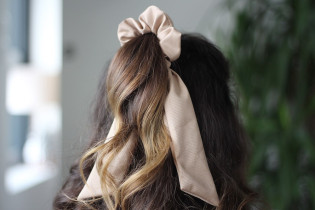 scrunchie Ruban Lizy Beige 2