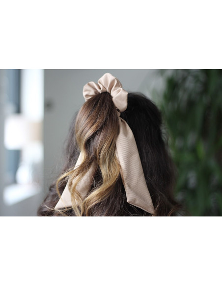 scrunchie Ruban Lizy Beige