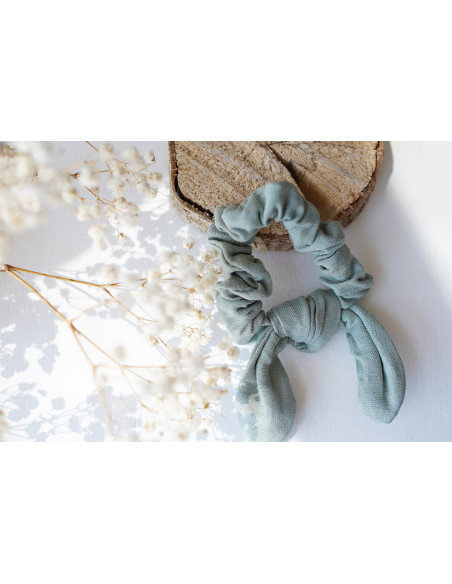Chouchou Enfant Constance Vert Eucalyptus