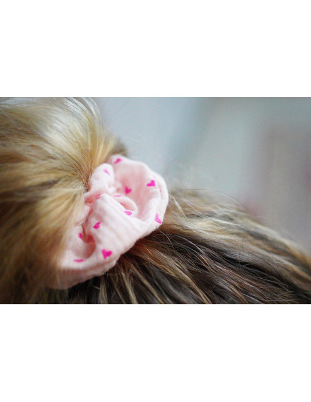 Chouchou Lucia Cœurs Roses