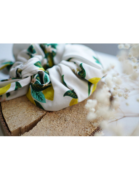 Chouchou Ruban Nino motif citrons