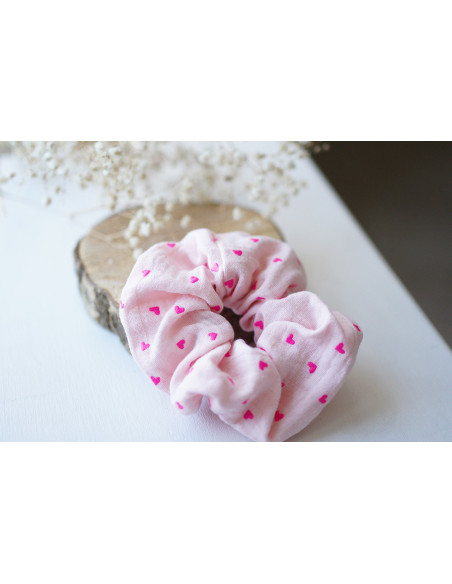 Chouchou Lucia Cœurs Roses