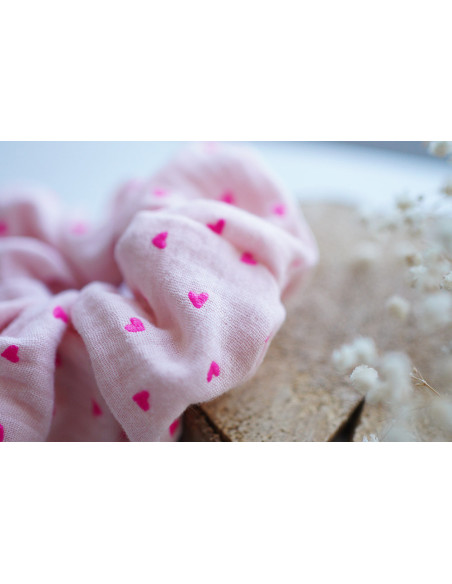 Chouchou Lucia Cœurs Roses