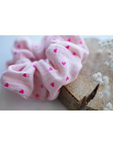 Chouchou Lucia Cœurs Roses