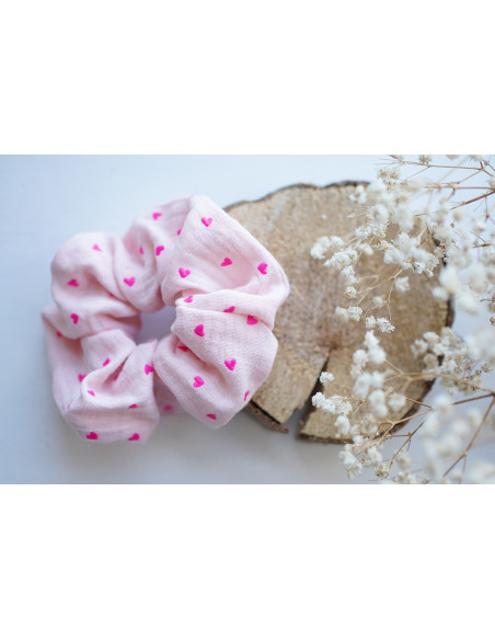 Chouchou Lucia Cœurs Roses