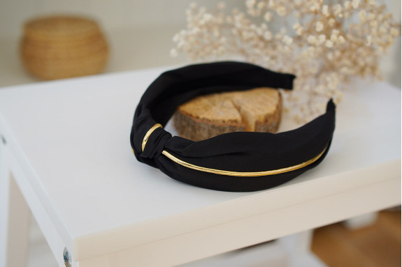 Joe headband Black and gold