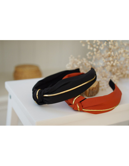 Joe headband Black and gold
