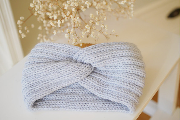 headband Laine Isae Gris Perle