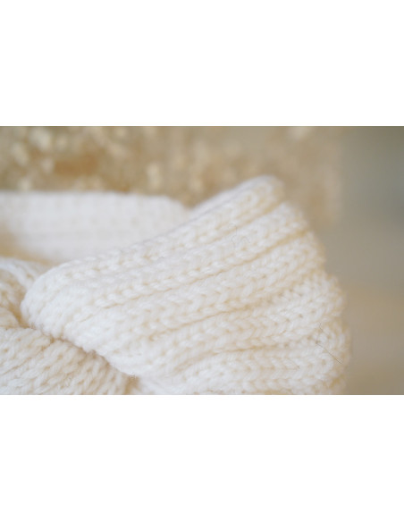 headband Laine Isae Blanc