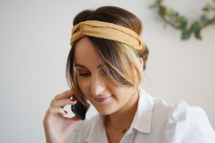 headband Lina Camel et gold 2