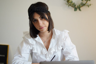 headband Lina Noir et gold 2