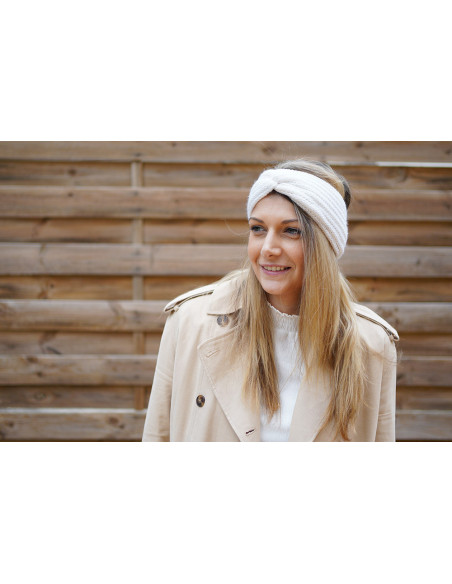 headband Laine Isae Blanc