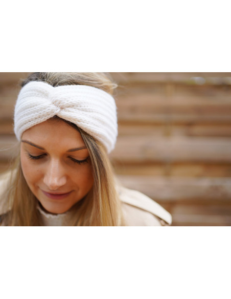 headband Laine Isae Blanc