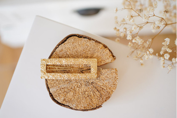 hair clip Servanne Rectangle gold