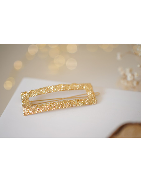 Barrette Servanne Rectangle Doré