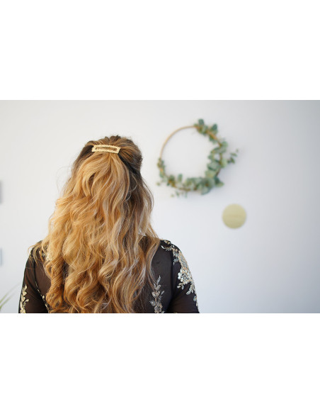 Barrette Servanne Rectangle Doré