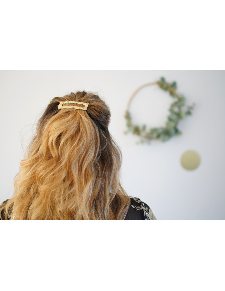 Barrette Servanne Rectangle Doré