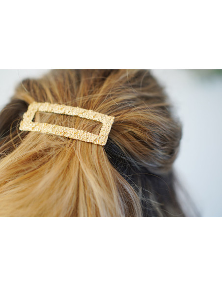 Barrette Servanne Rectangle Doré