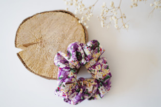 scrunchie Yvette Fleuri Mauve