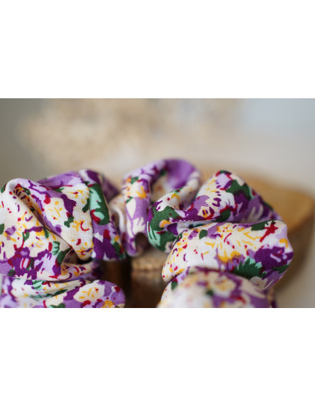 scrunchie Yvette Fleuri Mauve