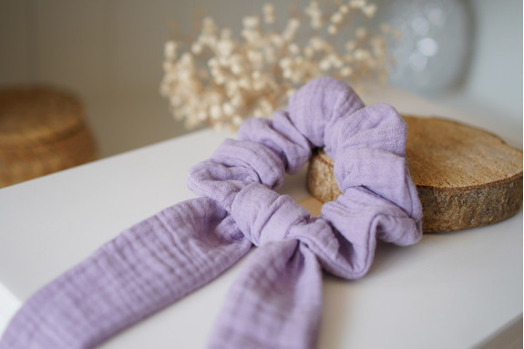 scrunchie Ruban Catherine Lilas