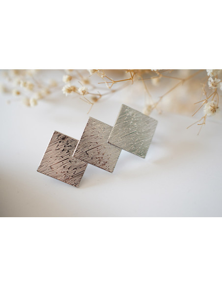 Barrette Colette Argentée Losange