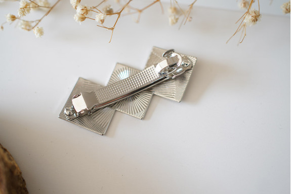 Barrette Colette Argentée Losange