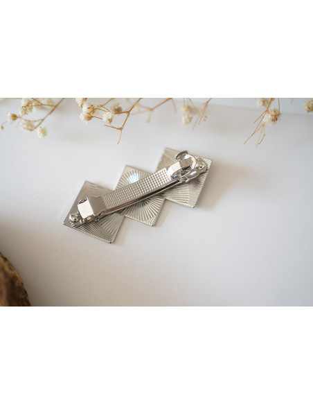 Barrette Colette Argentée Losange