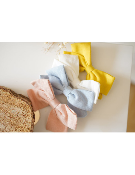 Barrette Irène Petit Noeud Blanc