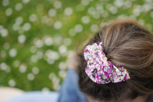 scrunchie Yvette Fleuri Mauve 2