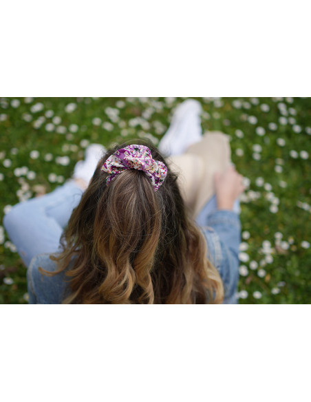 scrunchie Yvette Fleuri Mauve