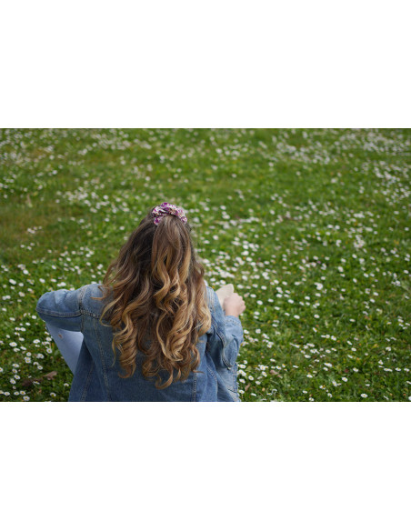 scrunchie Yvette Fleuri Mauve