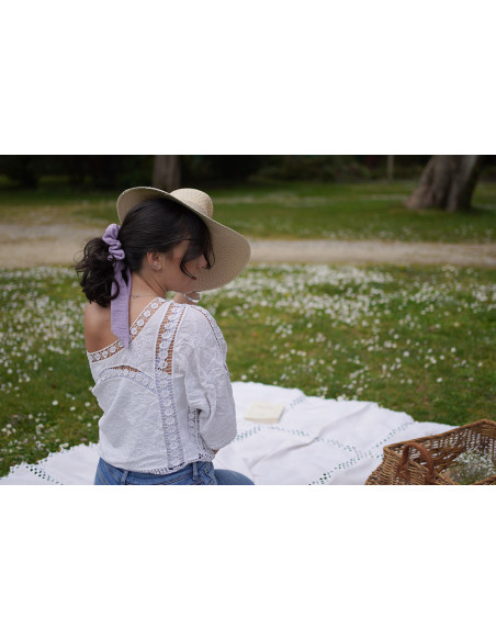 Chouchou Ruban Catherine Lilas