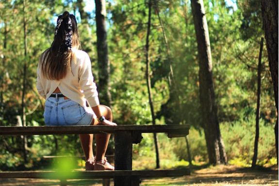 Foulard Alice Noir à fleurs