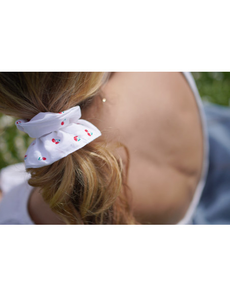 Chouchou Cerise Rouge et Blanc