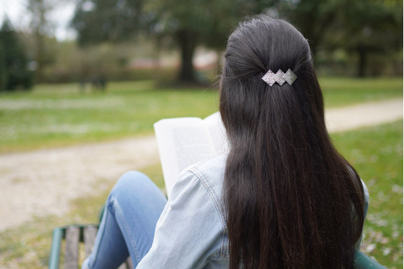Barrette Colette Argentée Losange