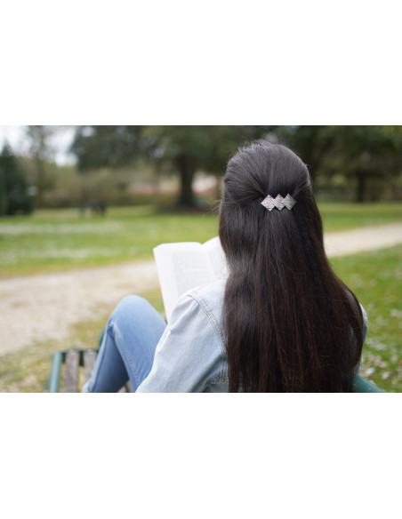 Barrette Colette Argentée Losange