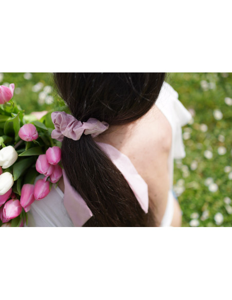 scrunchie Ribbon Lizy Pale Pink