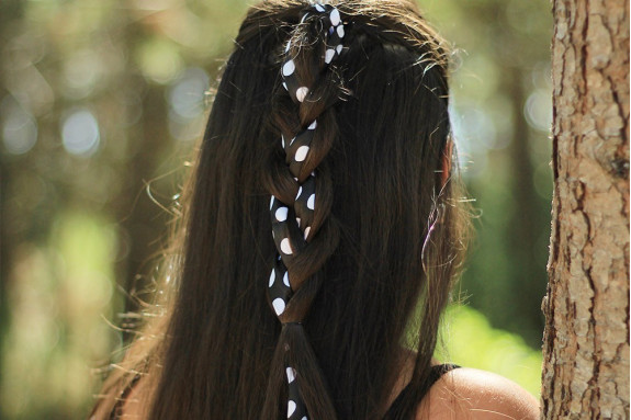 Foulard Paola Noir à pois