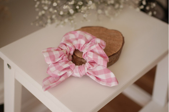scrunchie bow Jean Vichy Rose