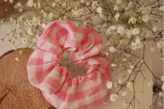 scrunchie Jean Vichy Rose