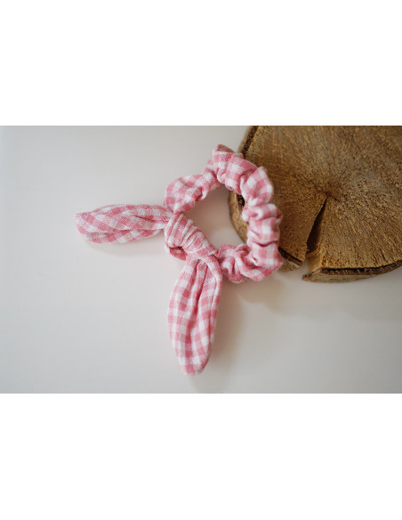 Chouchou Enfant Constance Vichy Rose et Blanc