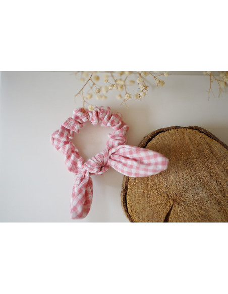 Chouchou Enfant Constance Vichy Rose et Blanc
