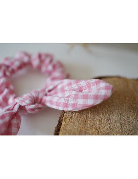 Chouchou Enfant Constance Vichy Rose et Blanc
