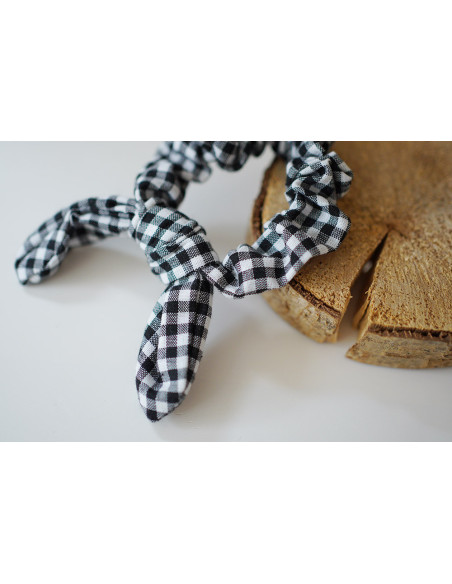 Chouchou Enfant Constance Vichy Noir et Blanc