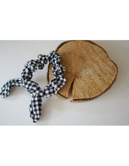 Chouchou Enfant Constance Vichy Noir et Blanc