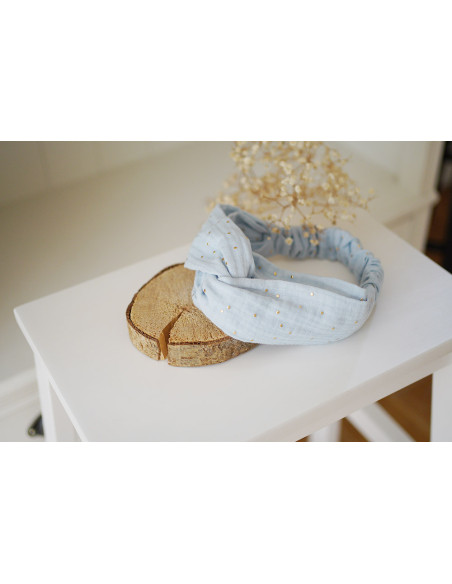 headband Lina Bleu Glacier et gold